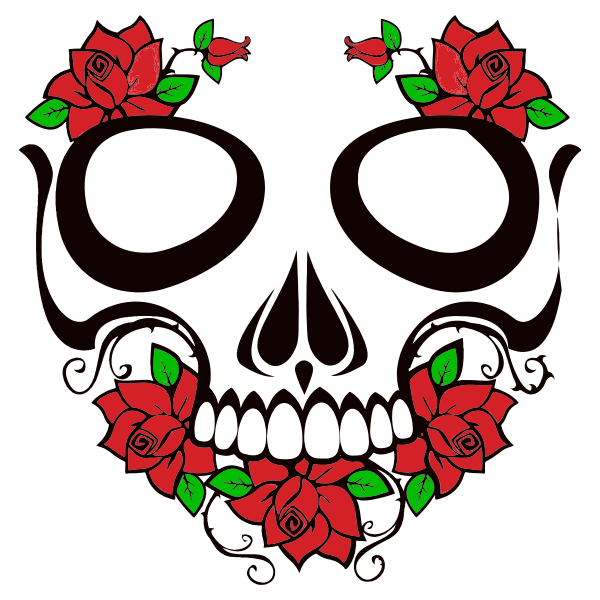 Download Skull And Roses Free Svg