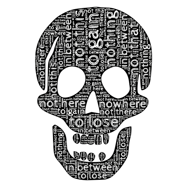 Skull typography