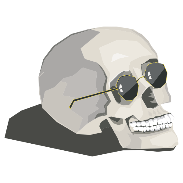 Skull wearing sunglasses