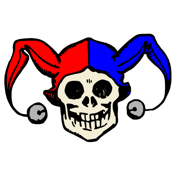 Skull with a jesters hat