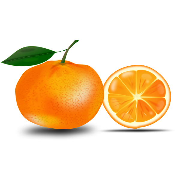 Orange and a slice