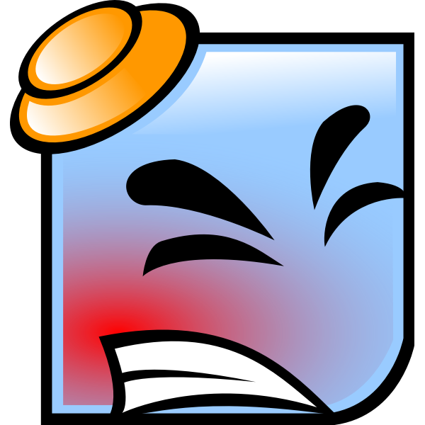 Angry blue emoji