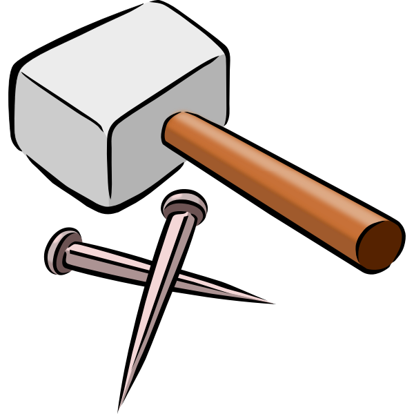 3d Hammer Icon Vector Drawing Free Svg