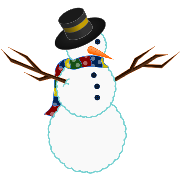 Download Scarfed snowman | Free SVG