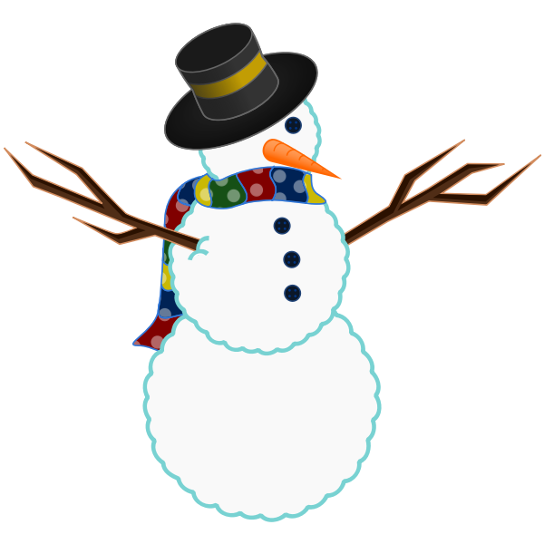 Scarfed snowman