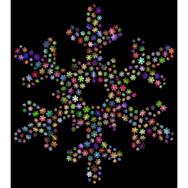 Snowflake Fractal Prismatic Pattern