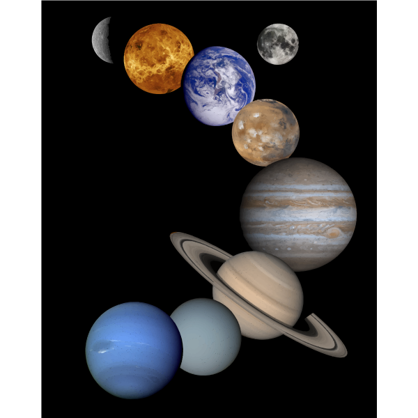 Solar System Montage | Free SVG