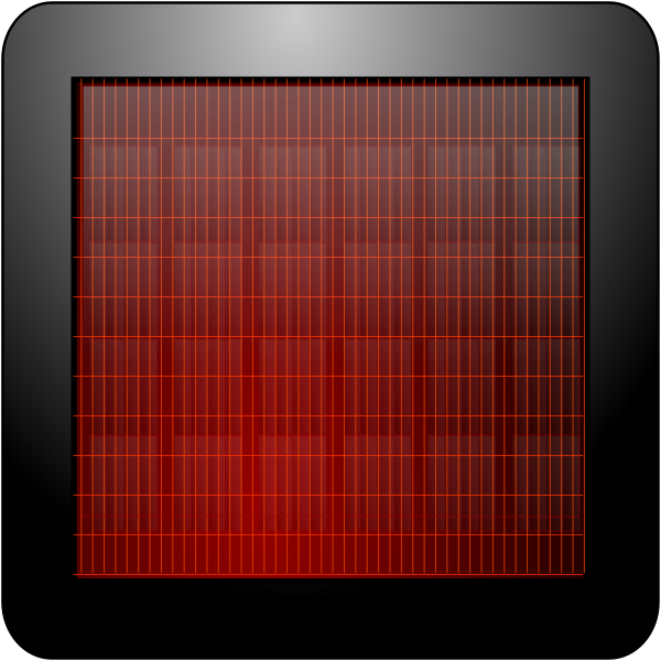 Square solar panel vector image