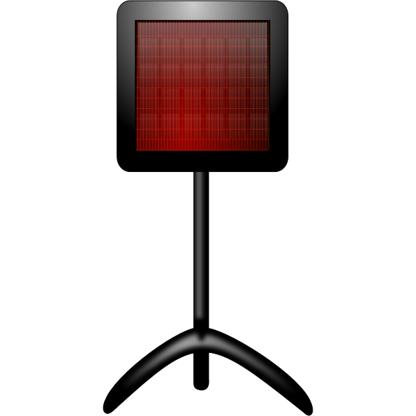 Solar panel with stand vector image