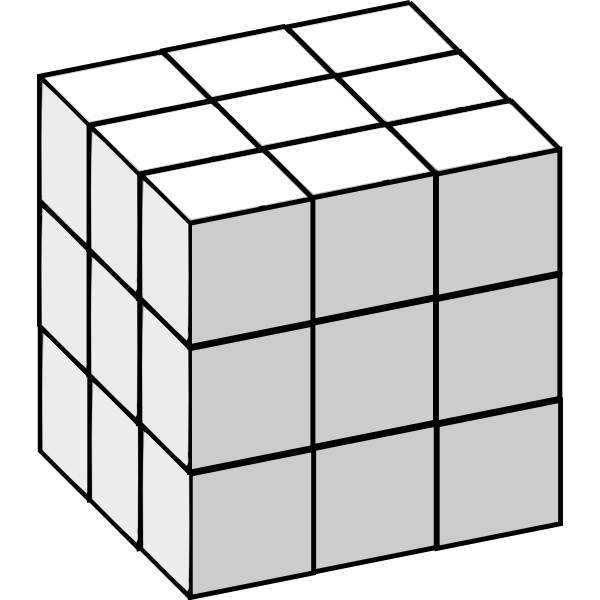 Rubick cube grey color