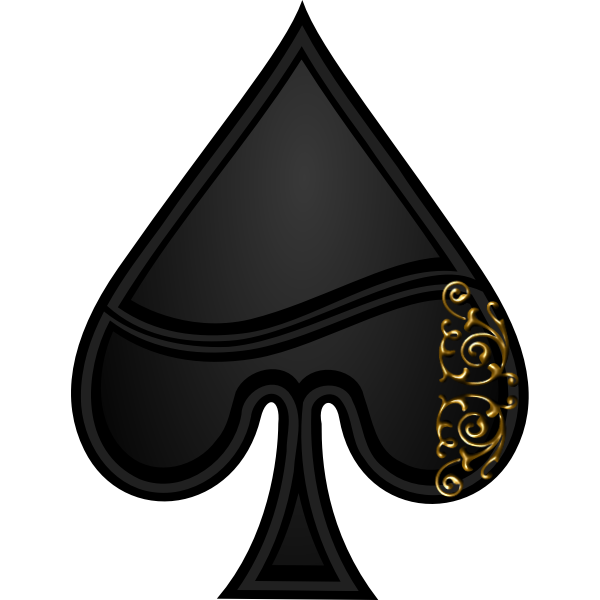 Vector image of spade playing card symbol