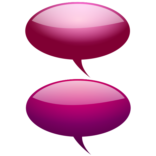 purple-speech-bubbles-with-reflections-vector-drawing-free-svg