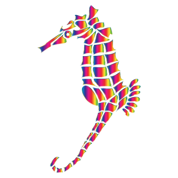 Spectral Seahorse Silhouette No Background