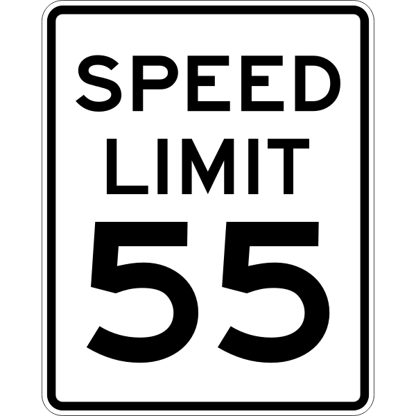 Speed Limit 55 Free SVG