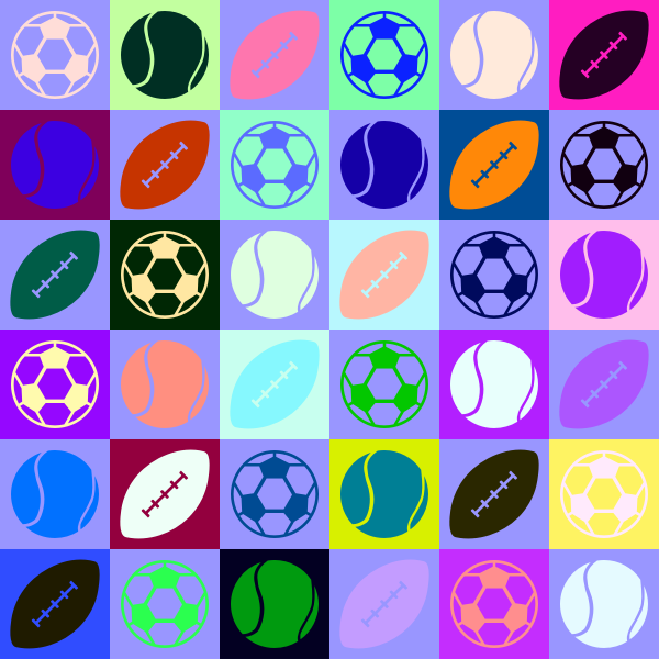 Sports Balls Pattern Free SVG