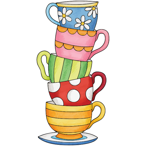 Stack Of Cups Free Svg