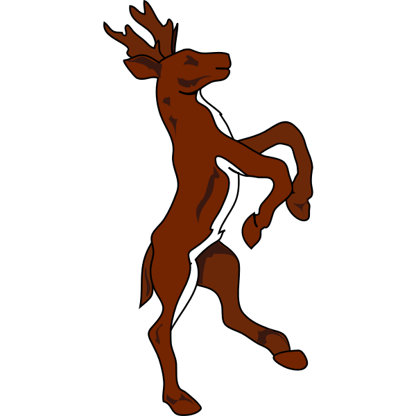 Stag on back legs