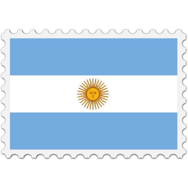 Argentina flag stamp