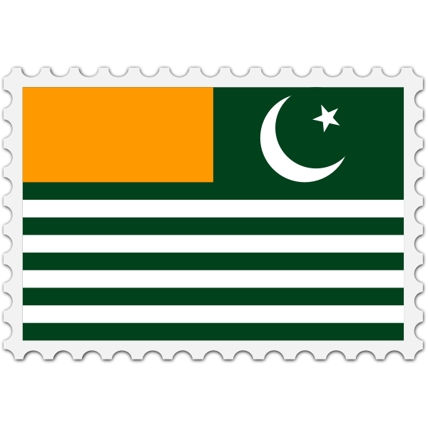 Azad Kashmir flag stamp