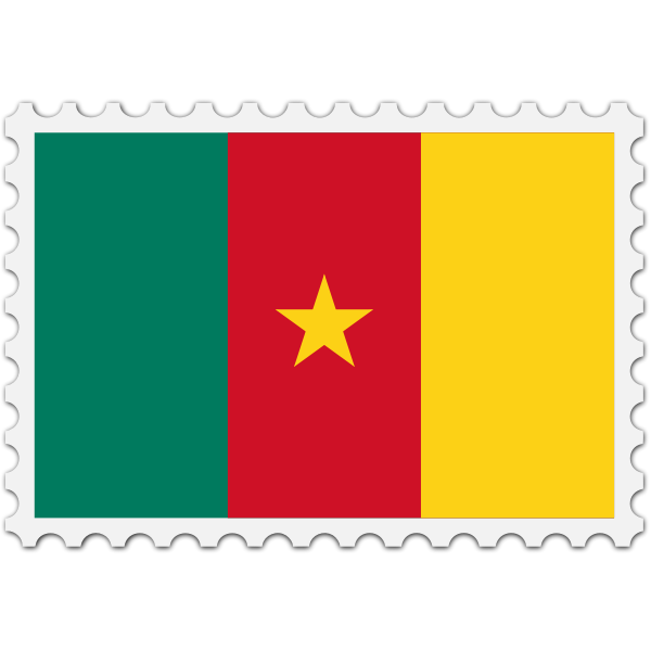 Cameroon flag stamp