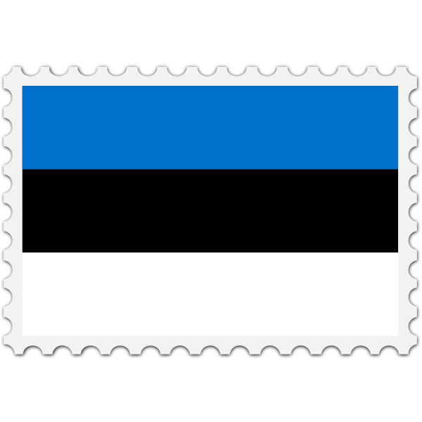 Estonia flag stamp