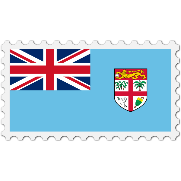 Fiji flag stamp