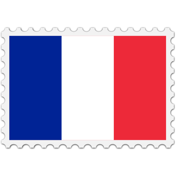France flag stamp