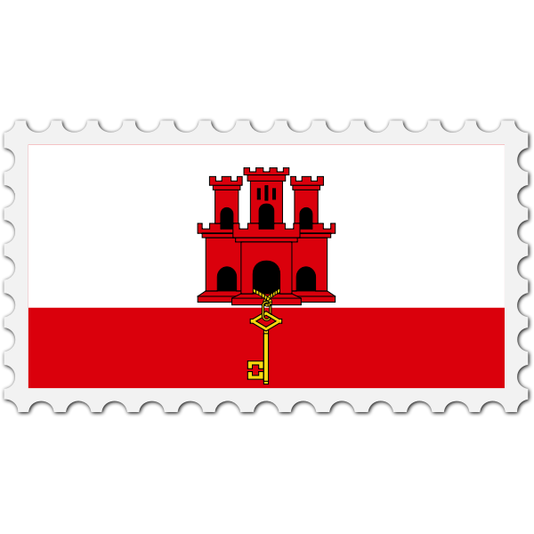 Gibraltar flag stamp svg