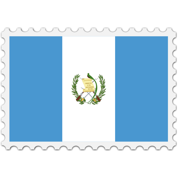Guatemala flag stamp