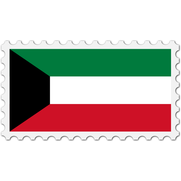 Kuwait flag stamp