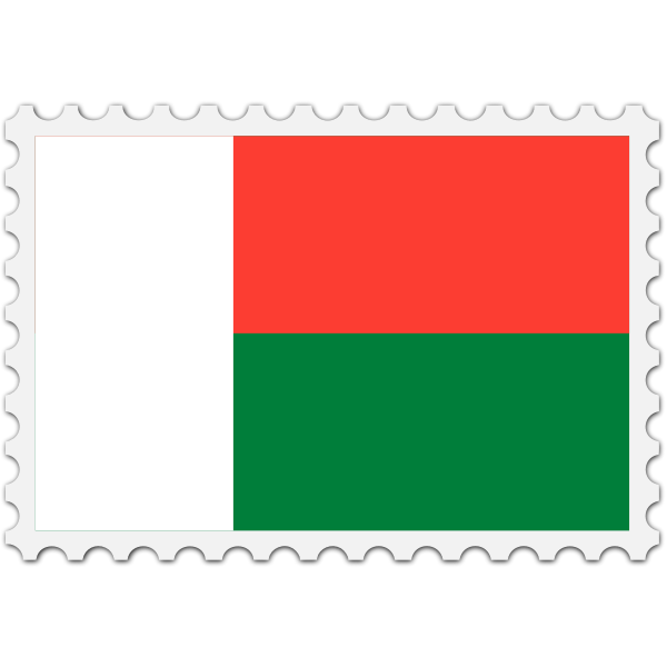 Stamp Madagascar Flag