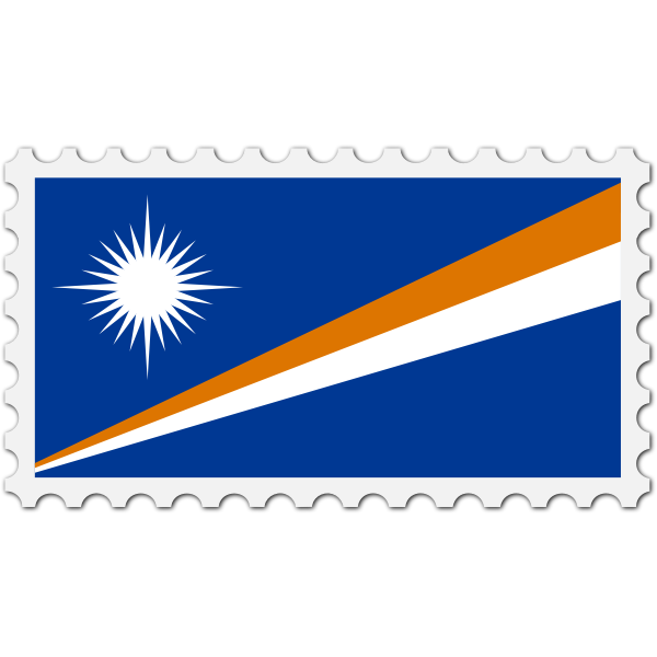 Stamp Marshall Islands Flag