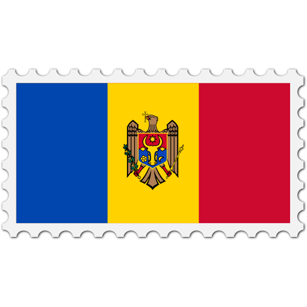 Stamp Moldova Flag