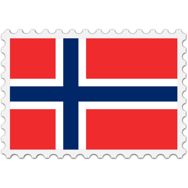Stamp Norway Flag