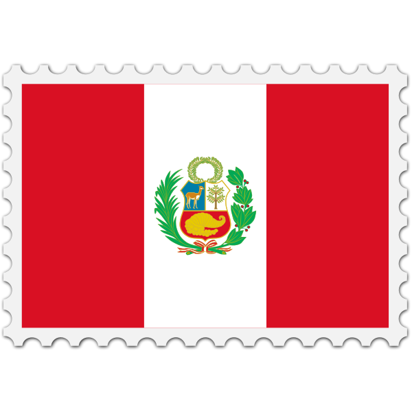Stamp Peru Flag