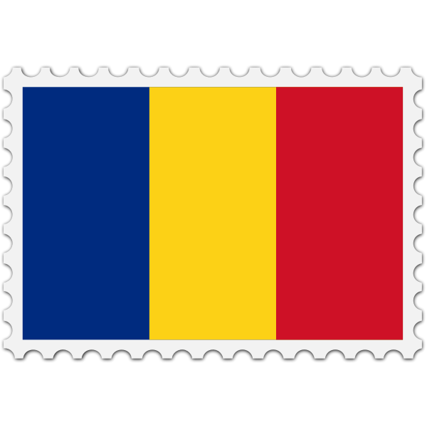 Stamp Romania Flag