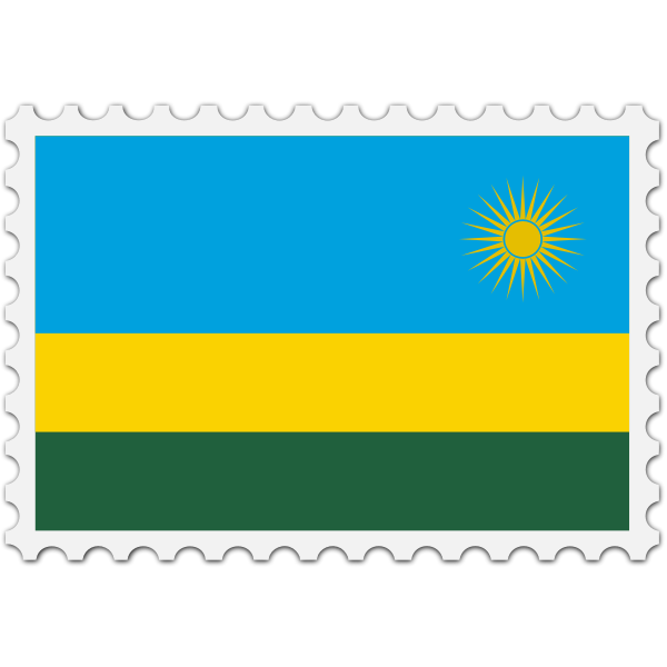 Stamp Rwanda Flag