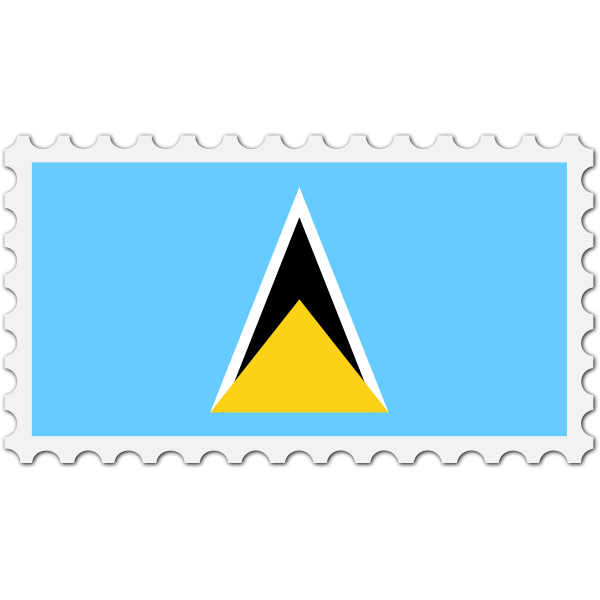 Stamp Saint Lucia Flag