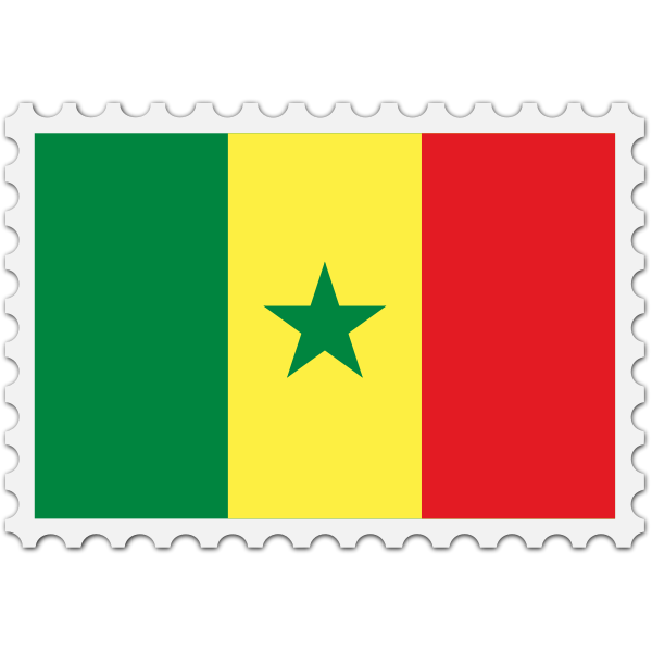 Senegal flag stamp