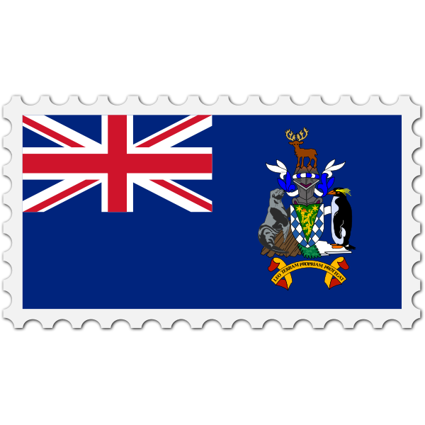Stamp South Georgia Sandwich Islands Flag