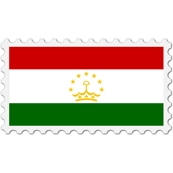 Stamp Tajikistan Flag