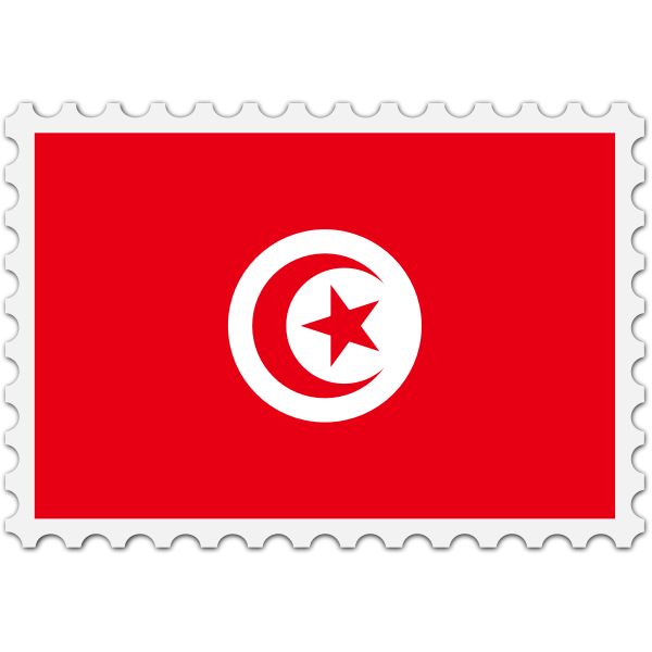 Stamp Tunisia Flag