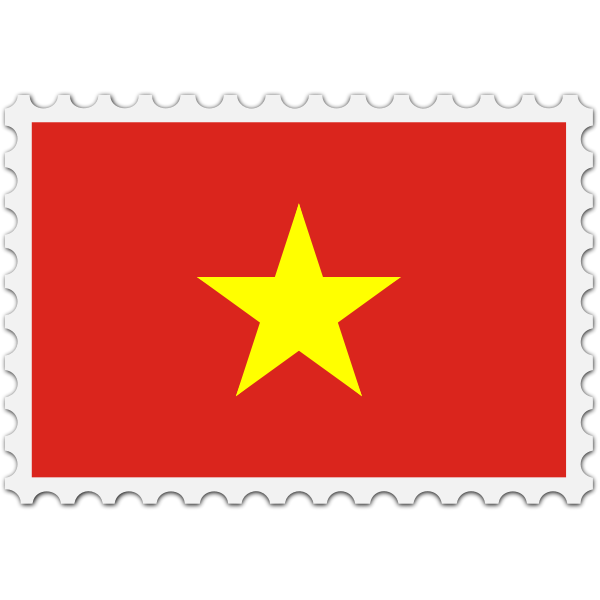 Stamp with Vietnam Flag