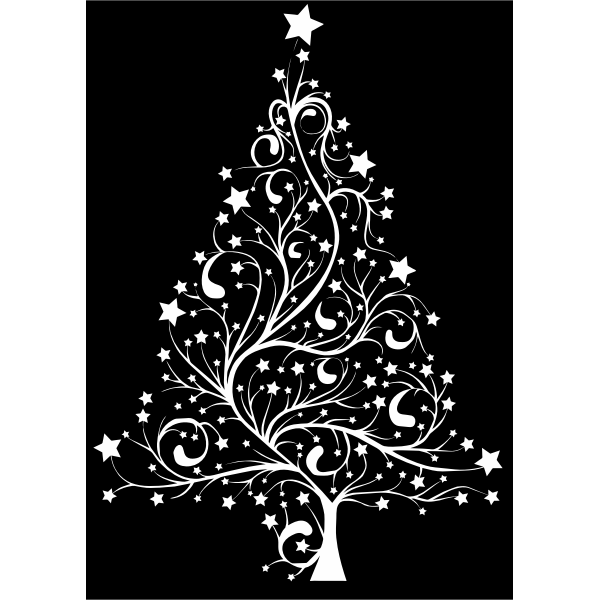 Download Starry Christmas Tree Free Svg