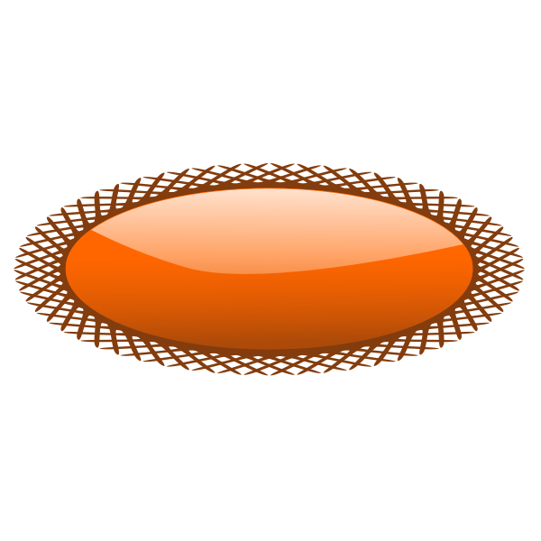 Oval shape button with net style border vector image