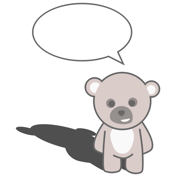 Talking teddy bear vector clip art