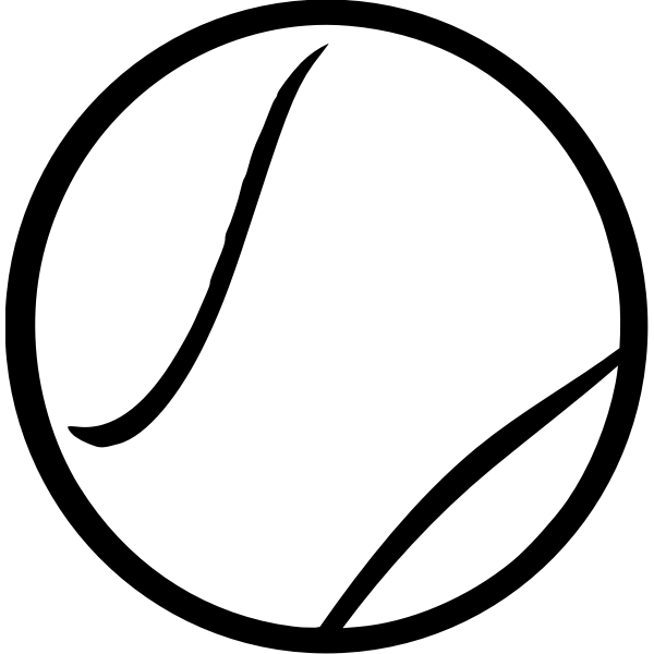 Vector clip art of tennis ball | Free SVG