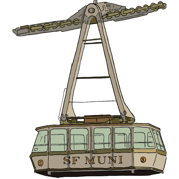 Vector illustration of aerial tramway