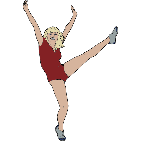 Aerobic dancer vector image