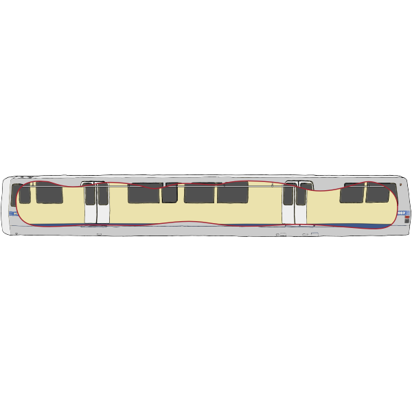 Bay Area Rapid Transit carriage vector illustration